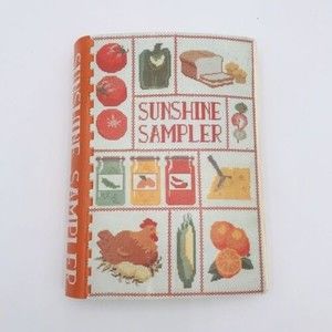 Sunshine Sampler Entre Nous Club Bradenton Florida Cookbook 1981 Cross Stitch